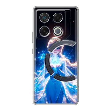 Силиконовый чехол на Infinix GT 20 Pro с принтом Холодное сердце Frozen