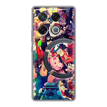 Силиконовый чехол на Infinix GT 20 Pro с принтом Gravity Falls Гравити Фолз