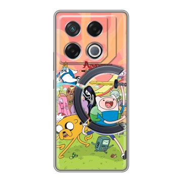 Силиконовый чехол на Infinix GT 20 Pro с принтом Adventure time Время приключений Силиконовый чехол на Infinix GT 20 Pro с принтом Adventure time Время приключений