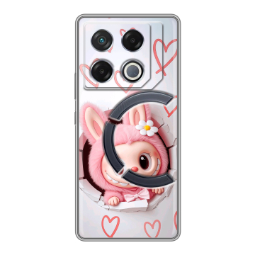 Силиконовый чехол на Infinix GT 20 Pro с принтом Labubu Лабубу