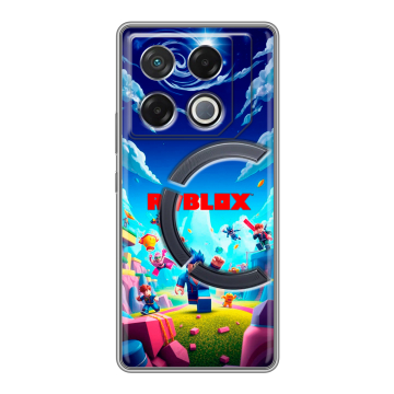 Силиконовый чехол на Infinix GT 20 Pro с принтом Roblox Роблокс