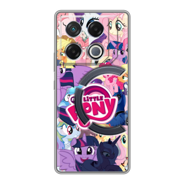 Силиконовый чехол на Infinix GT 20 Pro с принтом My little pony Дружба чудо Силиконовый чехол на Infinix GT 20 Pro с принтом My little pony Дружба чудо