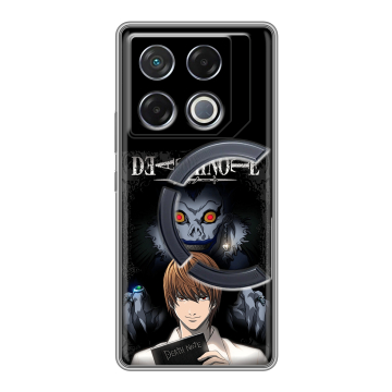 Силиконовый чехол на Infinix GT 20 Pro с принтом Death note Тетрадь смерти Силиконовый чехол на Infinix GT 20 Pro с принтом Death note Тетрадь смерти