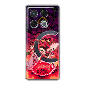 Силиконовый чехол на Infinix GT 20 Pro с принтом Hazbin Hotel Отель Хазбин