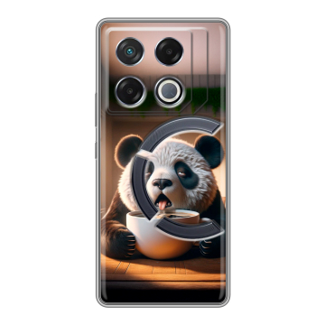 Силиконовый чехол на Infinix GT 20 Pro с принтом смешная панда