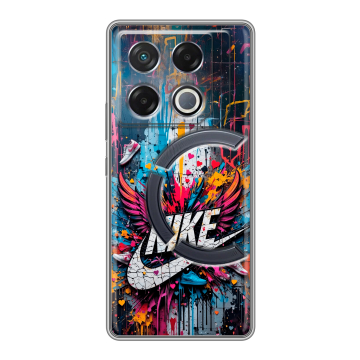Силиконовый чехол на Infinix GT 20 Pro с принтом Nike Найк
