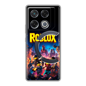 Силиконовый чехол на Infinix GT 20 Pro с принтом Roblox Роблокс