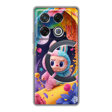 Силиконовый чехол на Infinix GT 20 Pro с принтом Labubu Лабубу