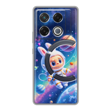 Силиконовый чехол на Infinix GT 20 Pro с принтом Labubu Лабубу