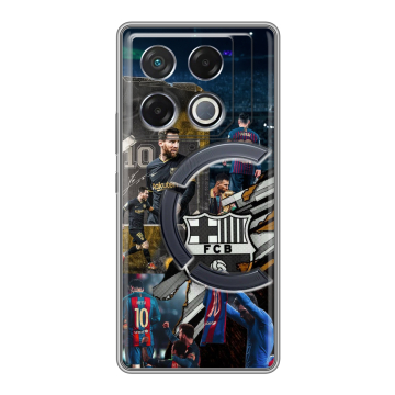 Силиконовый чехол на Infinix GT 20 Pro с принтом Messi Barcelona