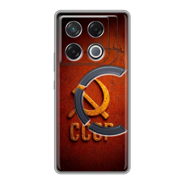 Силиконовый чехол на Infinix GT 20 Pro с принтом Флаг Герб СССР