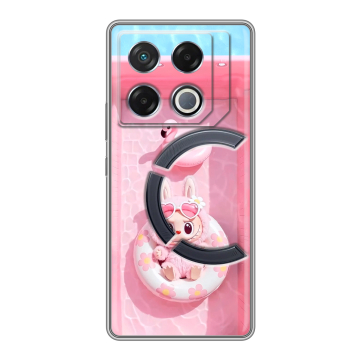 Силиконовый чехол на Infinix GT 20 Pro с принтом Labubu Лабубу