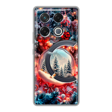 Силиконовый чехол на Infinix GT 20 Pro с принтом Новый год Силиконовый чехол на Infinix GT 20 Pro с принтом Новый год