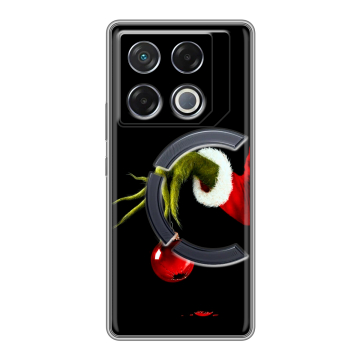 Силиконовый чехол на Infinix GT 20 Pro с принтом Новый год Гринч Силиконовый чехол на Infinix GT 20 Pro с принтом Новый год Гринч