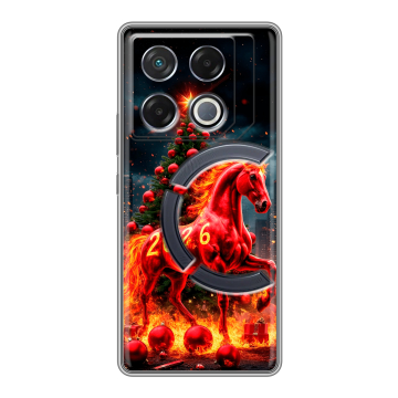 Силиконовый чехол на Infinix GT 20 Pro с принтом Новый год Силиконовый чехол на Infinix GT 20 Pro с принтом Новый год