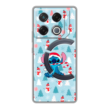 Силиконовый чехол на Infinix GT 20 Pro с принтом Стич Новый год