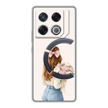 Силиконовый чехол на Infinix GT 20 Pro с принтом женский
