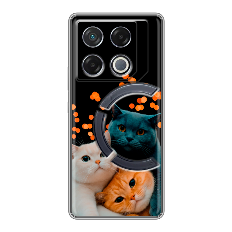Силиконовый чехол на Infinix GT 20 Pro с принтом Кошки Силиконовый чехол на Infinix GT 20 Pro с принтом Кошки