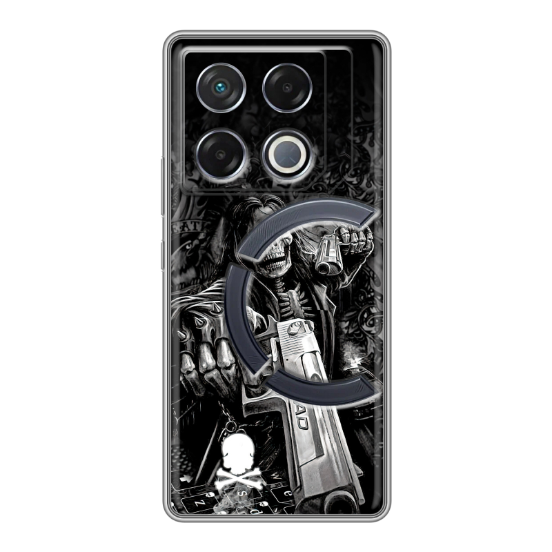 Силиконовый чехол на Infinix GT 20 Pro с принтом Скелет Силиконовый чехол на Infinix GT 20 Pro с принтом Скелет