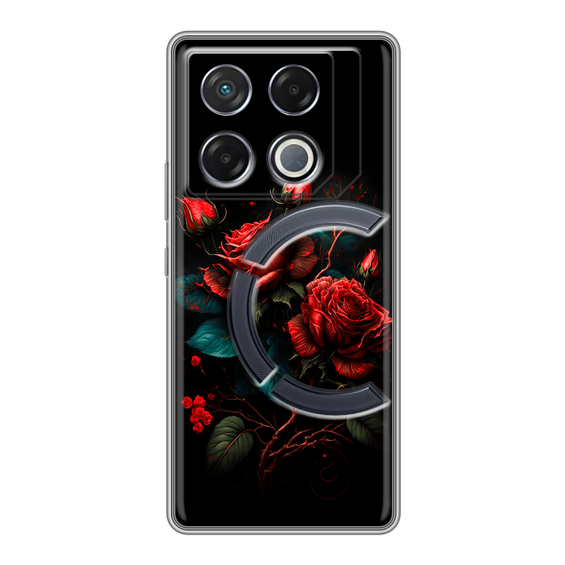 Силиконовый чехол на Infinix GT 20 Pro с принтом Розы красные Силиконовый чехол на Infinix GT 20 Pro с принтом Розы красные