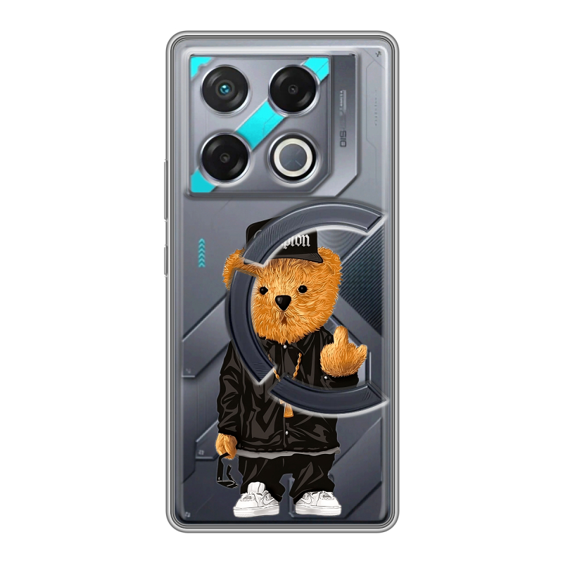 Силиконовый чехол на Infinix GT 20 Pro с принтом Мишка Силиконовый чехол на Infinix GT 20 Pro с принтом Мишка