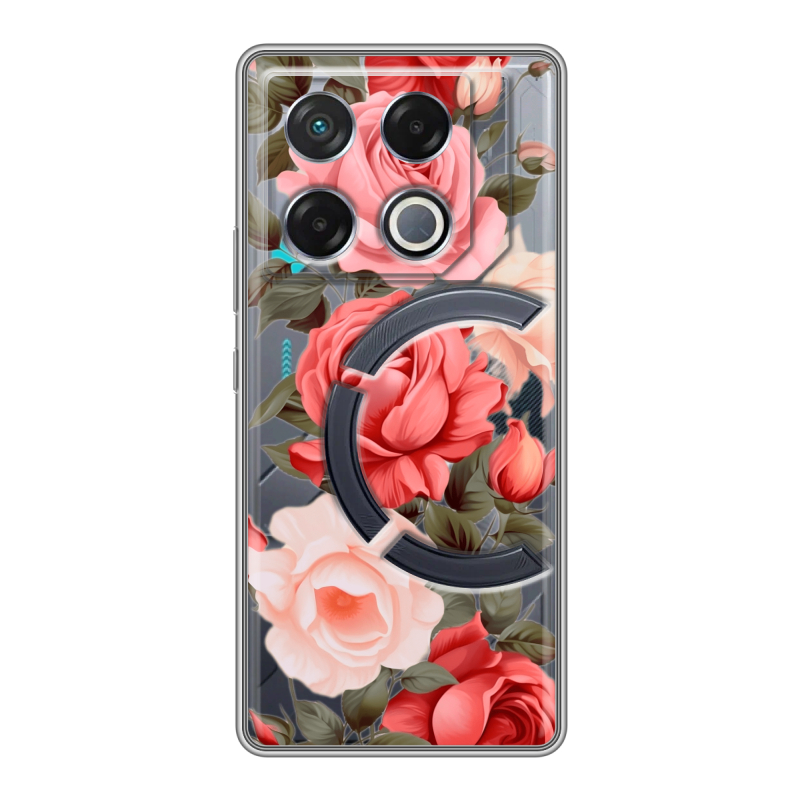 Силиконовый чехол на Infinix GT 20 Pro с принтом Розы Силиконовый чехол на Infinix GT 20 Pro с принтом Розы