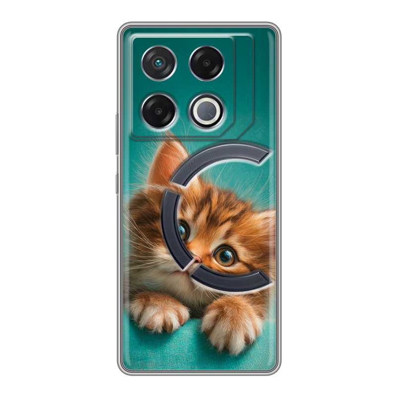Силиконовый чехол на Infinix GT 20 Pro с принтом котенок Силиконовый чехол на Infinix GT 20 Pro с принтом котенок