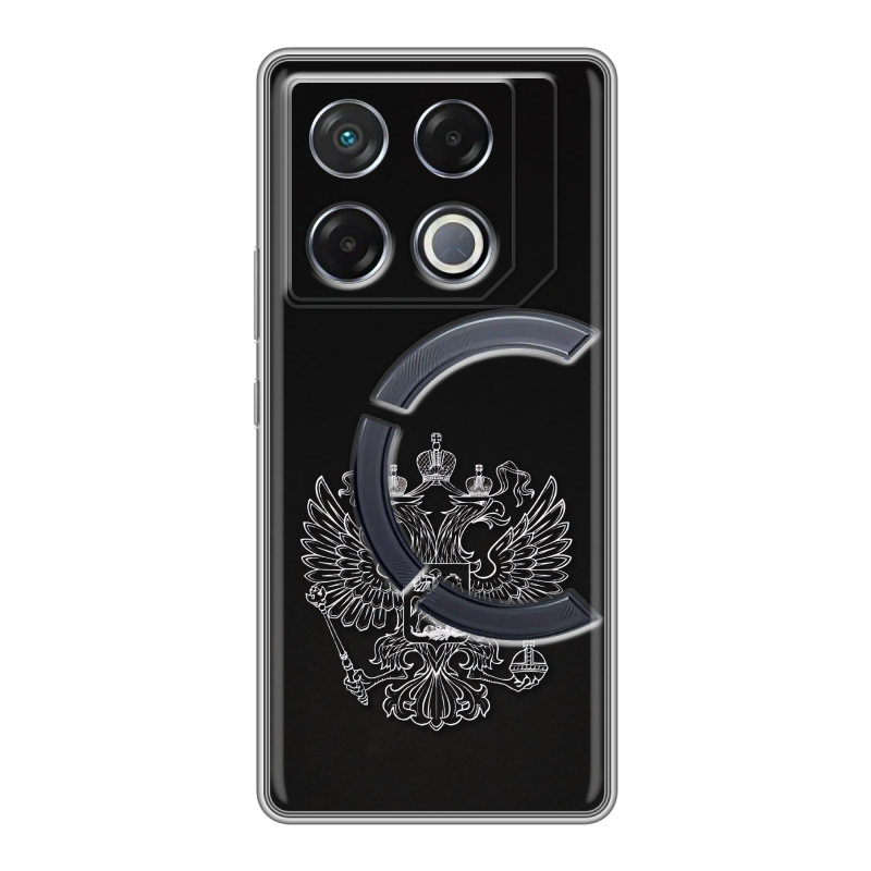 Силиконовый чехол на Infinix GT 20 Pro с принтом Герб России Силиконовый чехол на Infinix GT 20 Pro с принтом Герб России