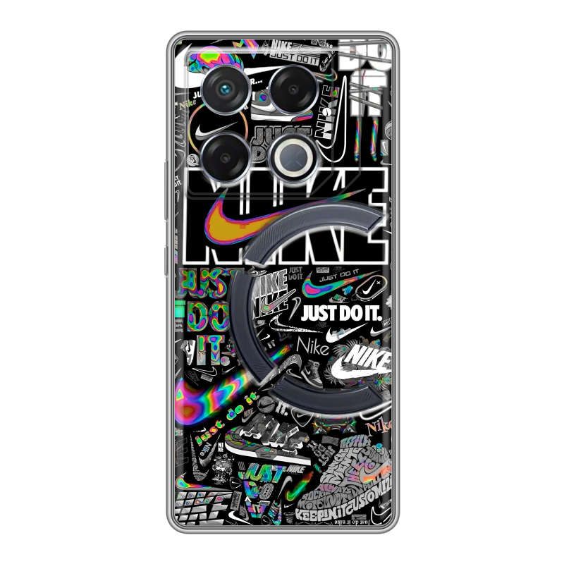 Силиконовый чехол на Infinix GT 20 Pro с принтом Найк Силиконовый чехол на Infinix GT 20 Pro с принтом Найк