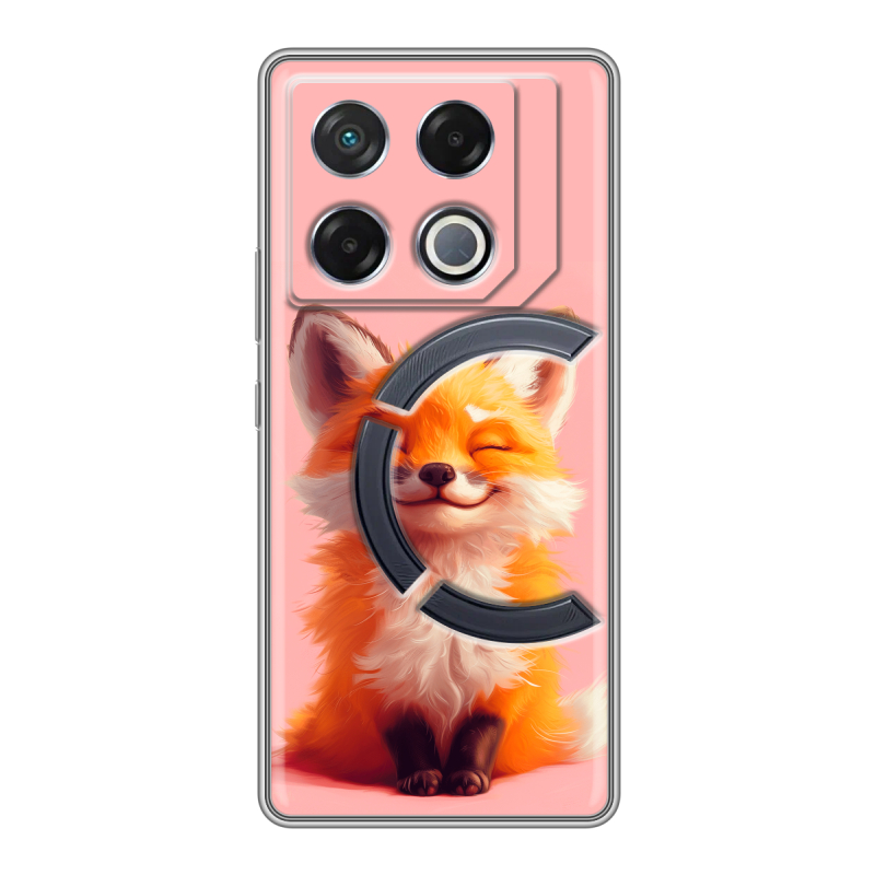 Силиконовый чехол на Infinix GT 20 Pro с принтом милая лиса Силиконовый чехол на Infinix GT 20 Pro с принтом милая лиса