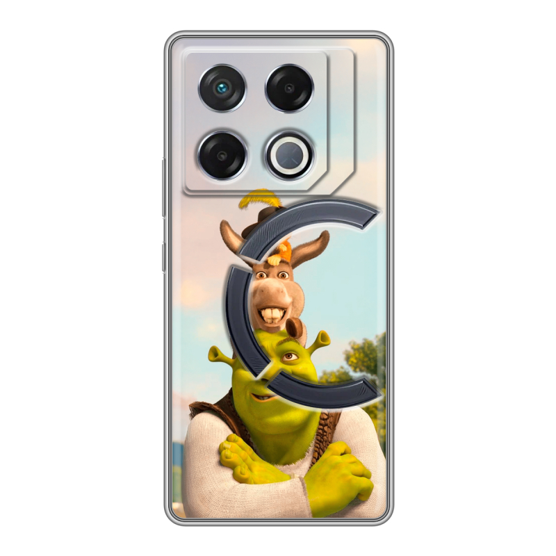 Силиконовый чехол на Infinix GT 20 Pro с принтом Шрек Shrek Силиконовый чехол на Infinix GT 20 Pro с принтом Шрек Shrek