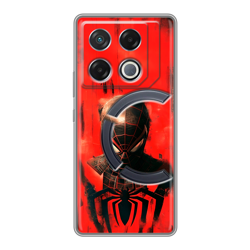 Силиконовый чехол на Infinix GT 20 Pro с принтом человек паук spiderman Силиконовый чехол на Infinix GT 20 Pro с принтом человек паук spiderman