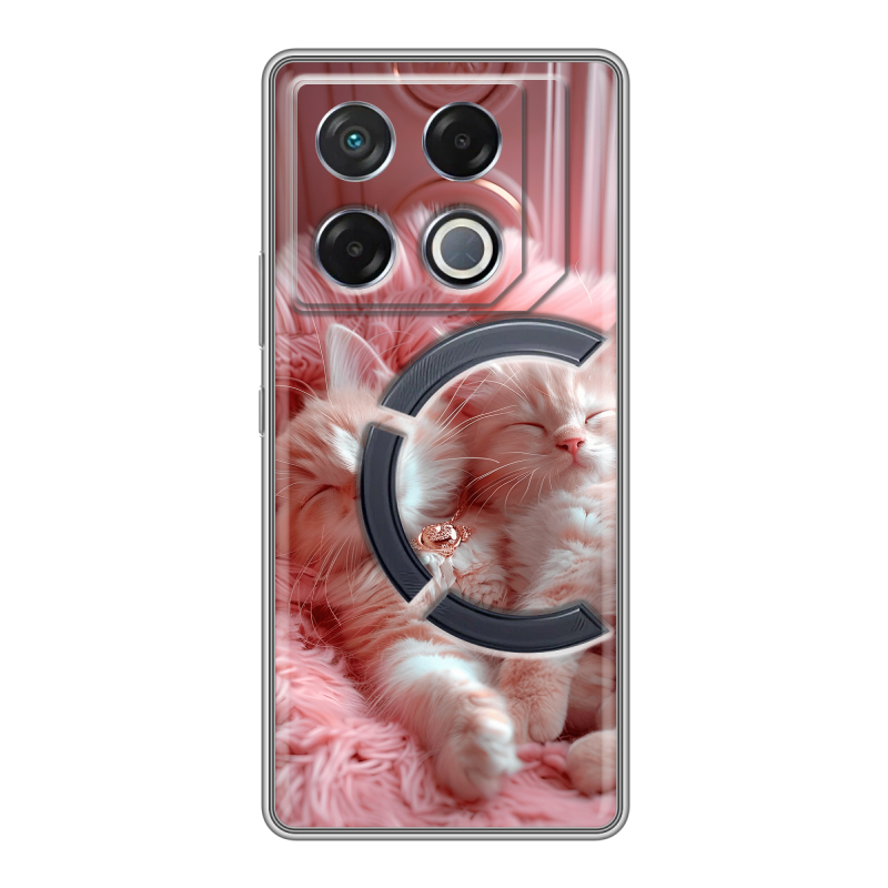 Силиконовый чехол на Infinix GT 20 Pro с принтом котята котики Силиконовый чехол на Infinix GT 20 Pro с принтом котята котики