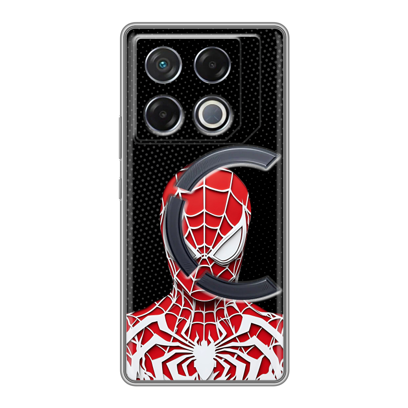 Силиконовый чехол на Infinix GT 20 Pro с принтом человек паук spiderman Силиконовый чехол на Infinix GT 20 Pro с принтом человек паук spiderman