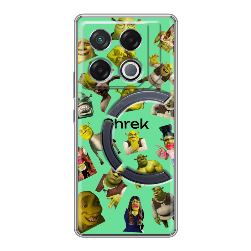Силиконовый чехол на Infinix GT 20 Pro с принтом Шрек Shrek Силиконовый чехол на Infinix GT 20 Pro с принтом Шрек Shrek
