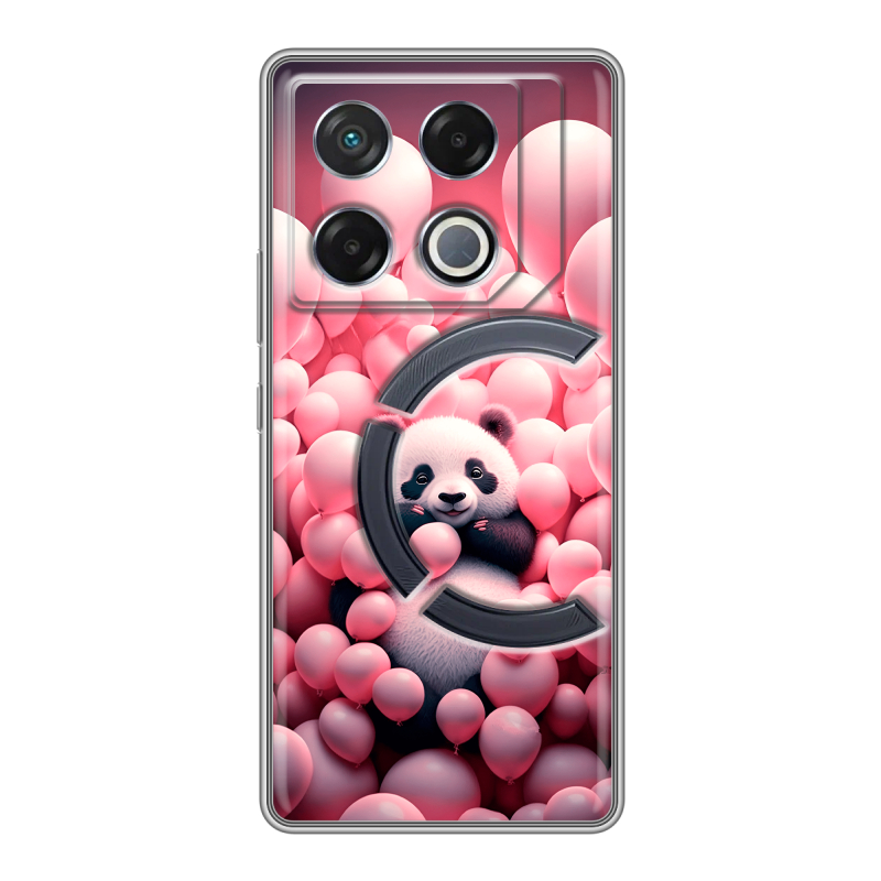 Силиконовый чехол на Infinix GT 20 Pro с принтом Панда Силиконовый чехол на Infinix GT 20 Pro с принтом Панда
