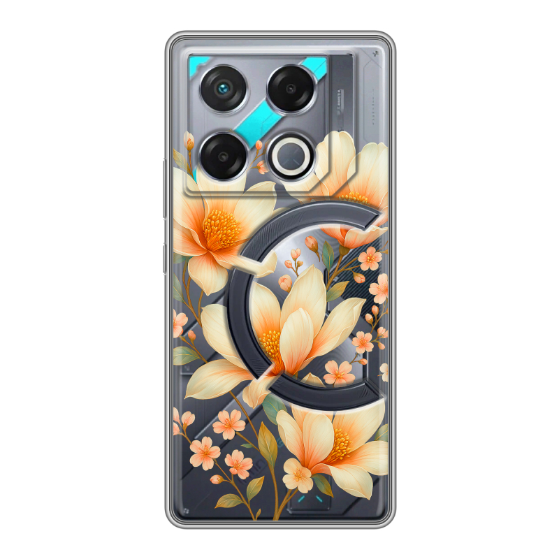 Силиконовый чехол на Infinix GT 20 Pro с принтом Цветы Силиконовый чехол на Infinix GT 20 Pro с принтом Цветы