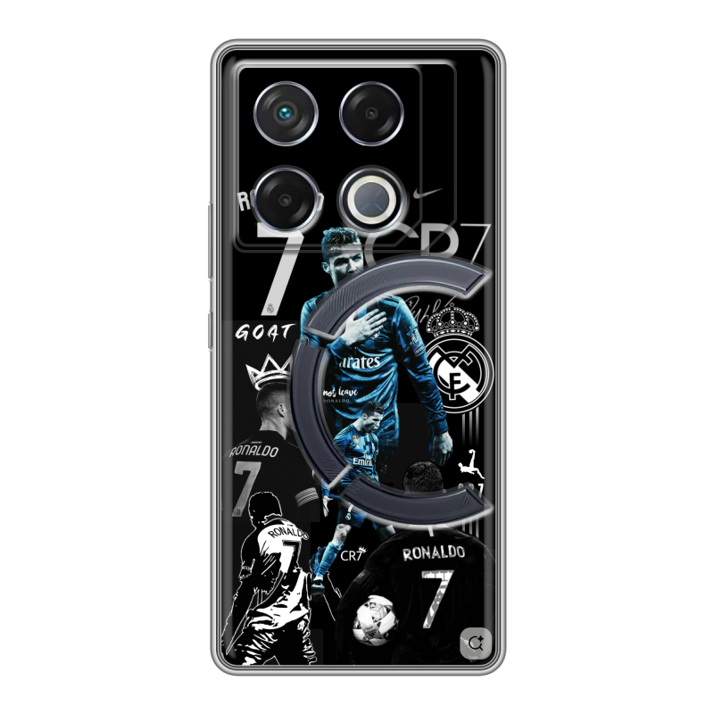 Силиконовый чехол на Infinix GT 20 Pro с принтом Реал Роналдо Силиконовый чехол на Infinix GT 20 Pro с принтом Реал Роналдо