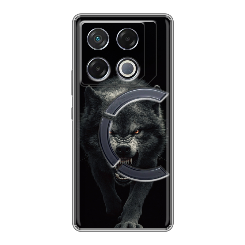 Силиконовый чехол на Infinix GT 20 Pro с принтом Волк Силиконовый чехол на Infinix GT 20 Pro с принтом Волк