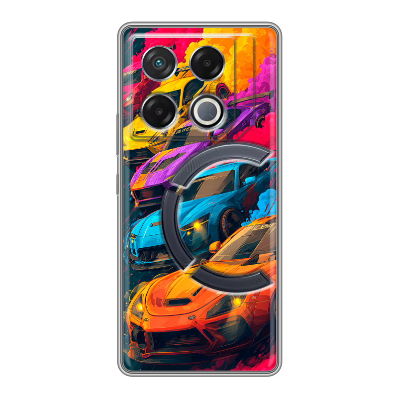 Силиконовый чехол на Infinix GT 20 Pro с принтом Тачки Силиконовый чехол на Infinix GT 20 Pro с принтом Тачки