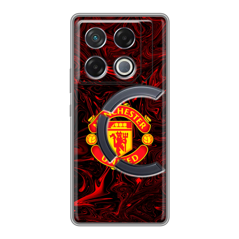 Силиконовый чехол на Infinix GT 20 Pro с принтом Manchester United Силиконовый чехол на Infinix GT 20 Pro с принтом Manchester United
