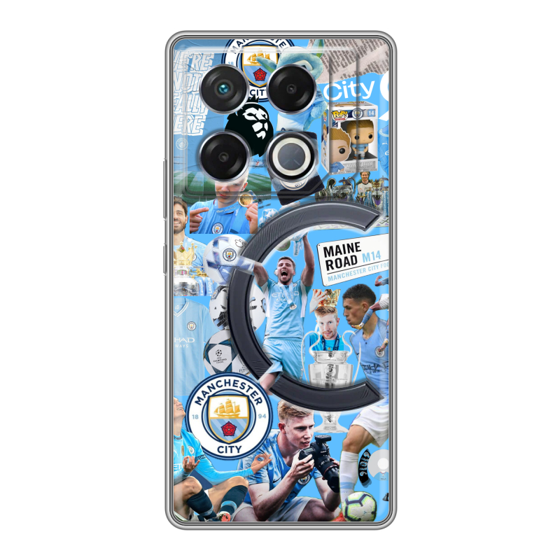 Силиконовый чехол на Infinix GT 20 Pro с принтом Man City Манчестер Сити Силиконовый чехол на Infinix GT 20 Pro с принтом Man City Манчестер Сити