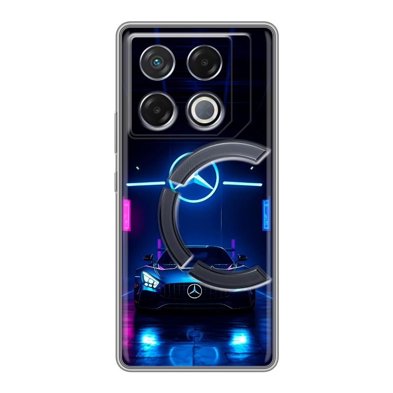 Силиконовый чехол на Infinix GT 20 Pro с принтом Mercedes Мерседес Силиконовый чехол на Infinix GT 20 Pro с принтом Mercedes Мерседес