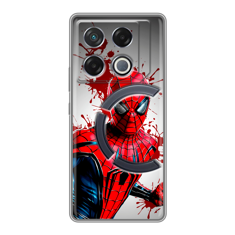 Силиконовый чехол на Infinix GT 20 Pro с принтом Spiderman Человек паук Силиконовый чехол на Infinix GT 20 Pro с принтом Spiderman Человек паук