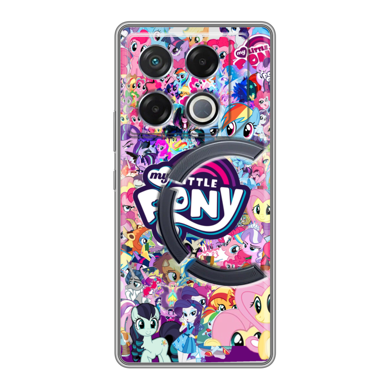 Силиконовый чехол на Infinix GT 20 Pro с принтом My little pony Дружба чудо Силиконовый чехол на Infinix GT 20 Pro с принтом My little pony Дружба чудо