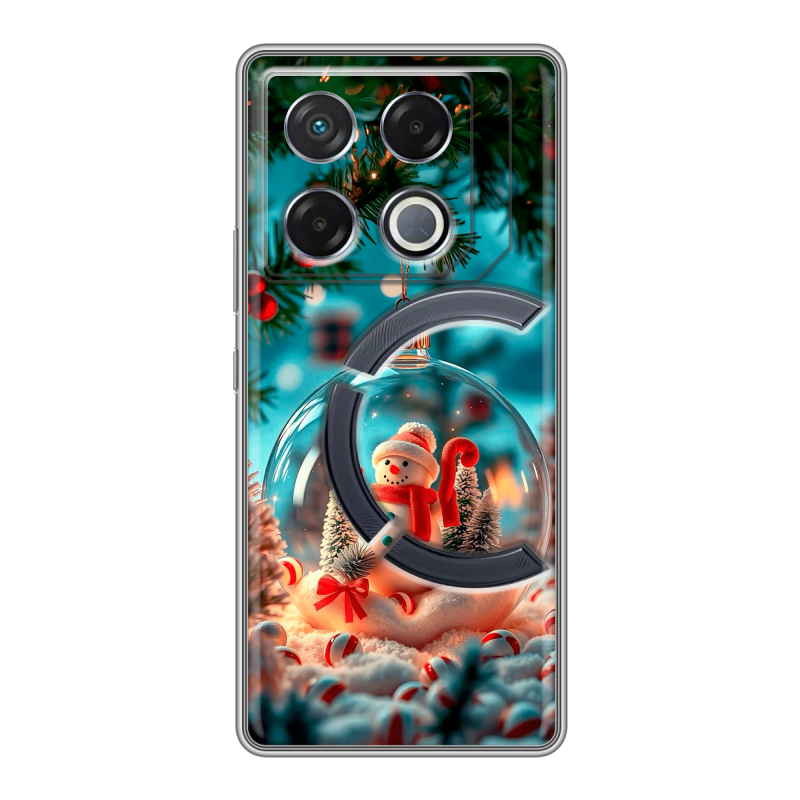 Силиконовый чехол на Infinix GT 20 Pro с принтом Новый год Силиконовый чехол на Infinix GT 20 Pro с принтом Новый год