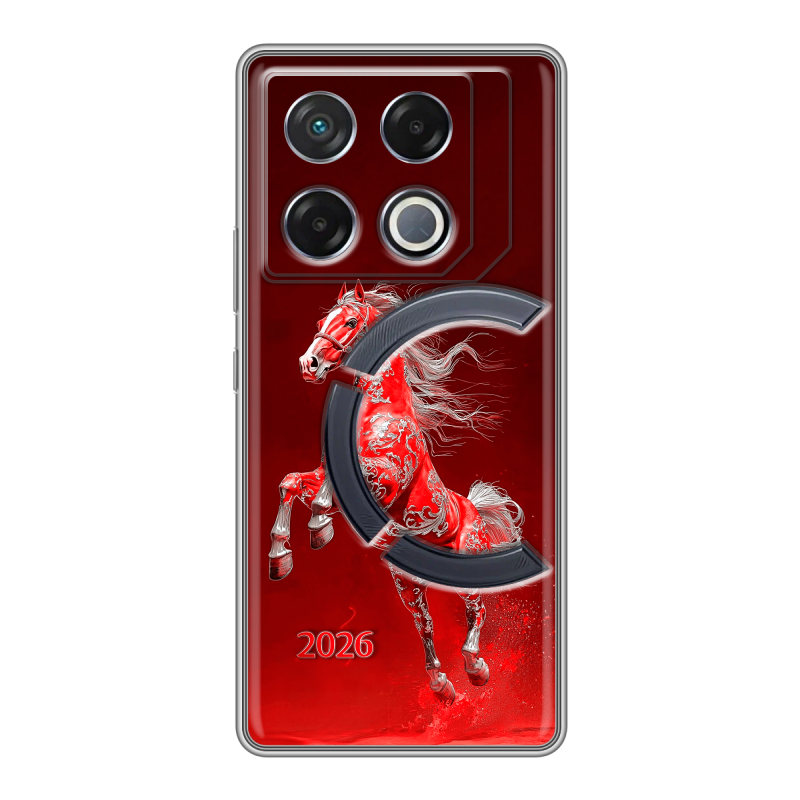 Силиконовый чехол на Infinix GT 20 Pro с принтом Новый год Силиконовый чехол на Infinix GT 20 Pro с принтом Новый год