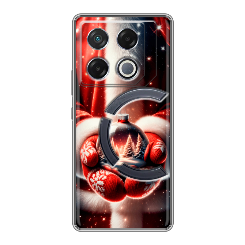 Силиконовый чехол на Infinix GT 20 Pro с принтом Новый год Силиконовый чехол на Infinix GT 20 Pro с принтом Новый год