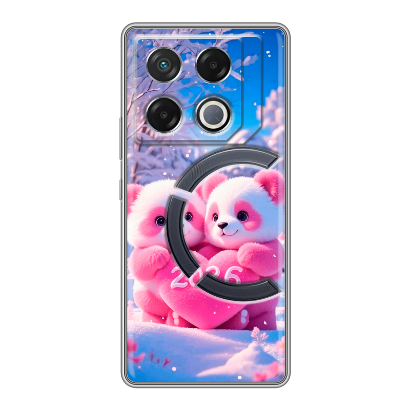 Силиконовый чехол на Infinix GT 20 Pro с принтом Новый год Силиконовый чехол на Infinix GT 20 Pro с принтом Новый год