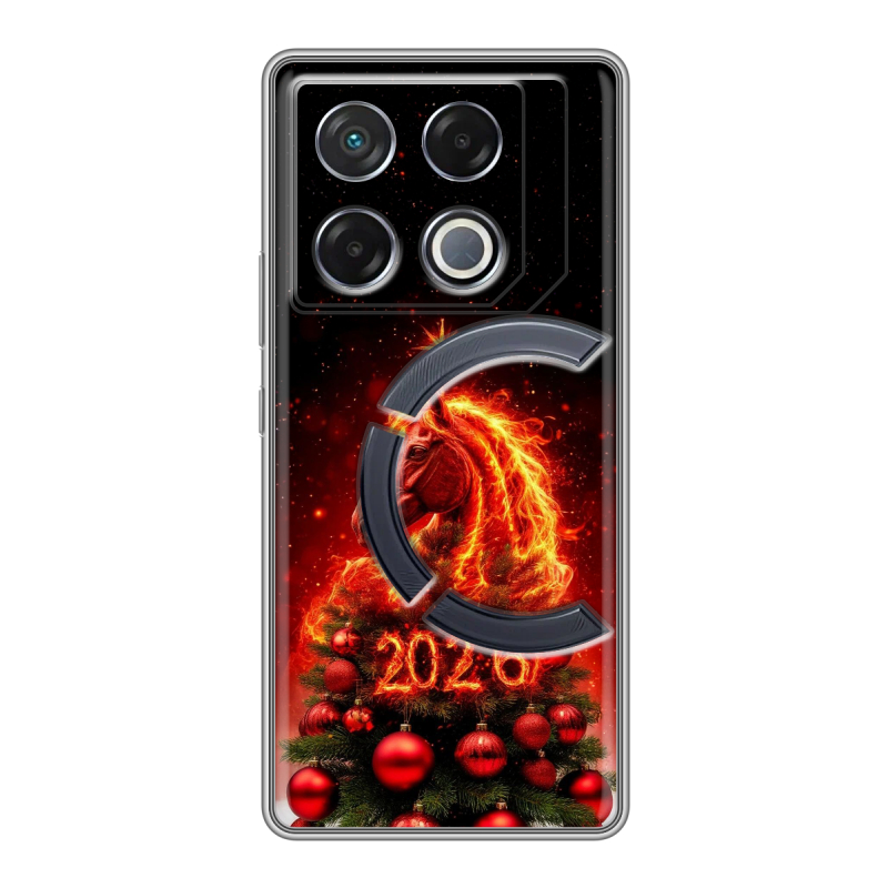 Силиконовый чехол на Infinix GT 20 Pro с принтом Новый год Силиконовый чехол на Infinix GT 20 Pro с принтом Новый год